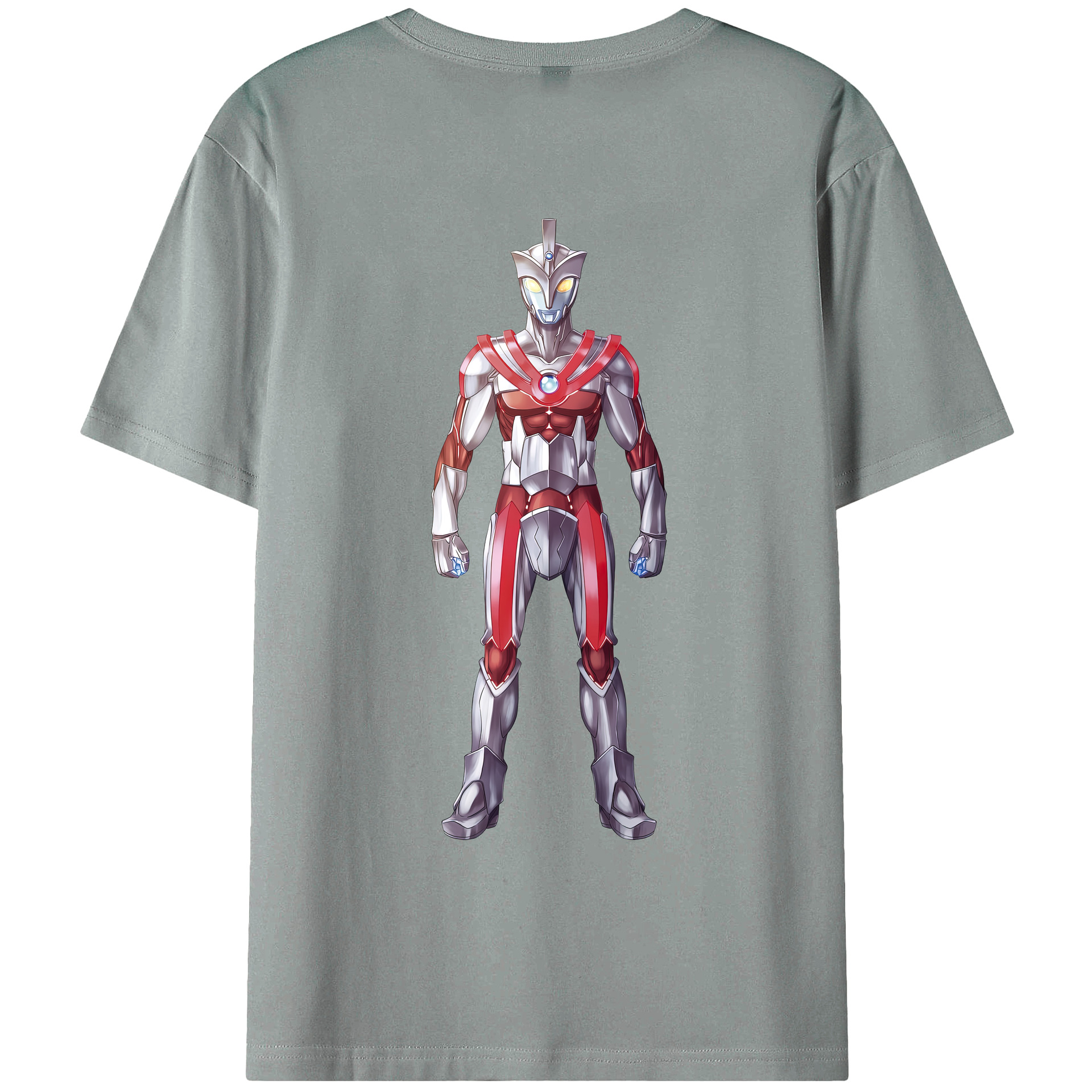 （画像用） ウルトラマン Ultraman 綿100％ メンズ半袖Tシャツ（バックプリント） 通気性
